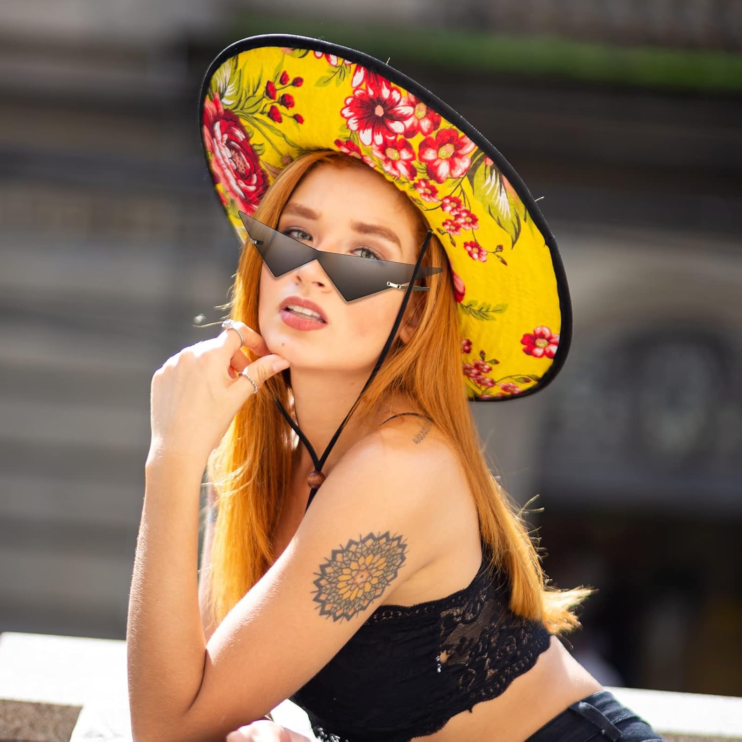 4 Pairs Triangle Sunglasses Frameless Space Eye Sunglasses Rimless Pointy Glasses Men Party Prom Eyewear for Women and Men - Image 5