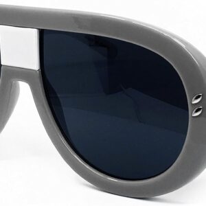 7308 Oversized XXL Futuristic Nerd Neon Flat top Style Sunglasses