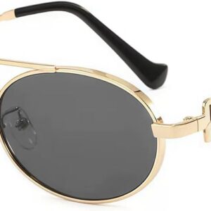 AICase Ozzy merch Retro Oval Sunglasses for Women Men Small 90s Metal Sun Glasses 2025 Trendy Chic Round Shades Cute Miu Designer Sunnies UV400 Protection_2