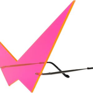 Anime Inspired Futuristic Comic Costume Cosplay Large Pointy Triangle Pink Sunglasses