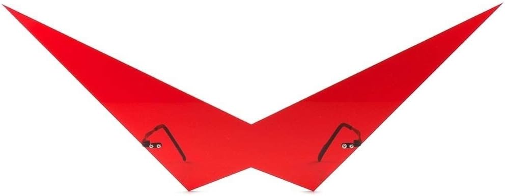 Anime Inspired Futuristic Comic Costume Cosplay Large Pointy Triangle Red Sunglasses - Image 2