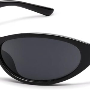 Appassal Retro Y2K Wraparound Oval Sunglasses for Women Men Trendy Sporty Shades UV Protection AP3741