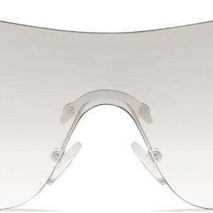 Appassal Rimless Y2k Sunglasses for Women Men Trendy Oversized Wrap Around Snake Shades AP3652