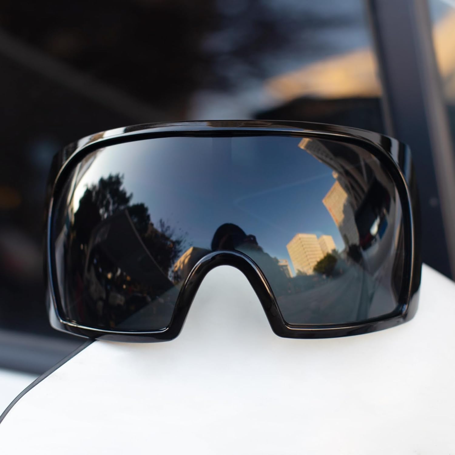 Awdchny Oversized Wrap Around Sunglasses for Women Men,Futuristic Rave Curved Lens Shades,Fashion Trendy Shield Sun Glasses - Image 5