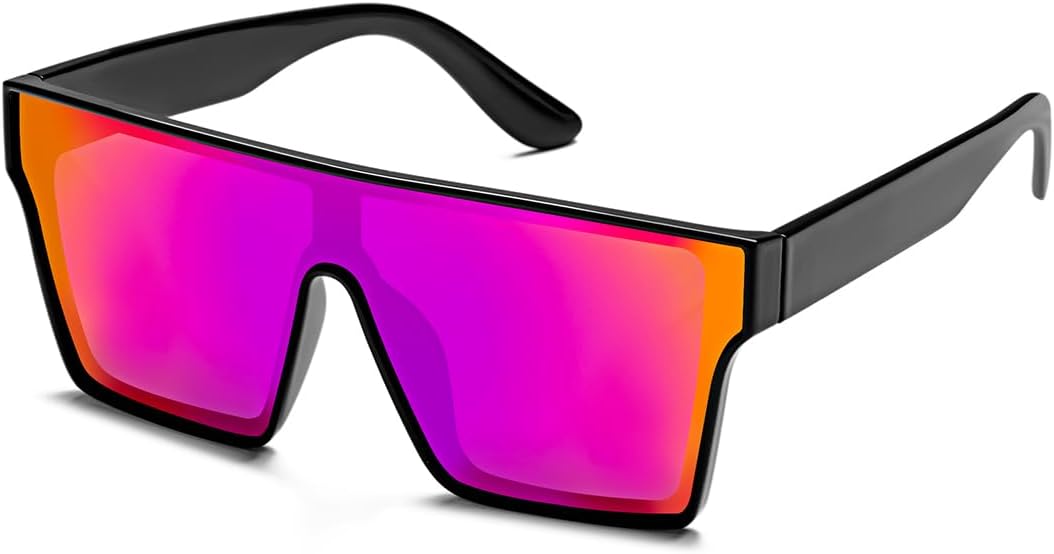 BINGKING Oversized UV400 Designer Polarized Sunglasses for Men Women Large Flat Square Trendy Mirrored Shades - Image 13