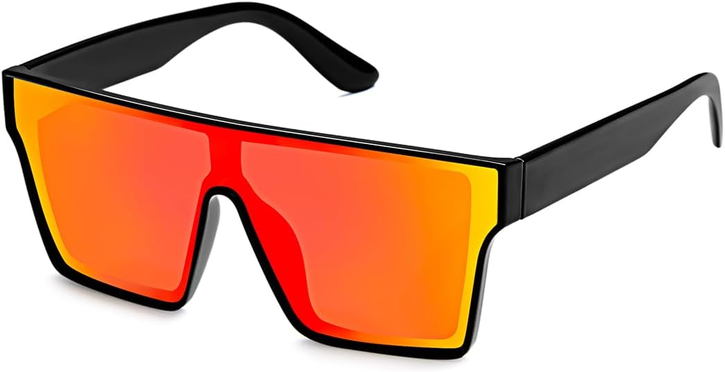 BINGKING Oversized UV400 Designer Polarized Sunglasses for Men Women Large Flat Square Trendy Mirrored Shades - Image 11