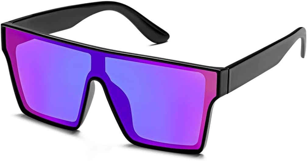 BINGKING Oversized UV400 Designer Polarized Sunglasses for Men Women Large Flat Square Trendy Mirrored Shades - Image 10