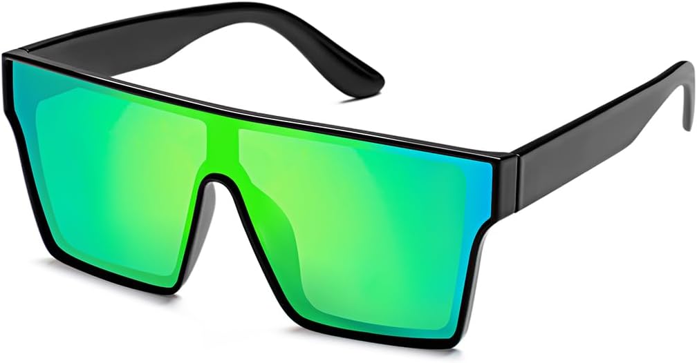 BINGKING Oversized UV400 Designer Polarized Sunglasses for Men Women Large Flat Square Trendy Mirrored Shades - Image 12