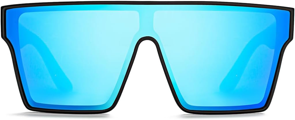 BINGKING Oversized UV400 Designer Polarized Sunglasses for Men Women Large Flat Square Trendy Mirrored Shades - Image 2