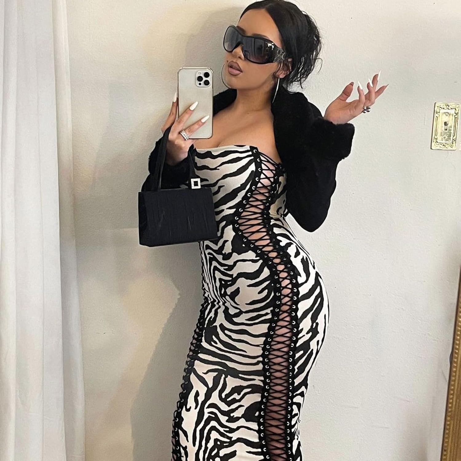 BOTEN Trendy Oversized Sunglasses For Women Men, Big Tinted Funky Wrap Around Sunglasses Apres Ski Shield Cool Shades - Image 5