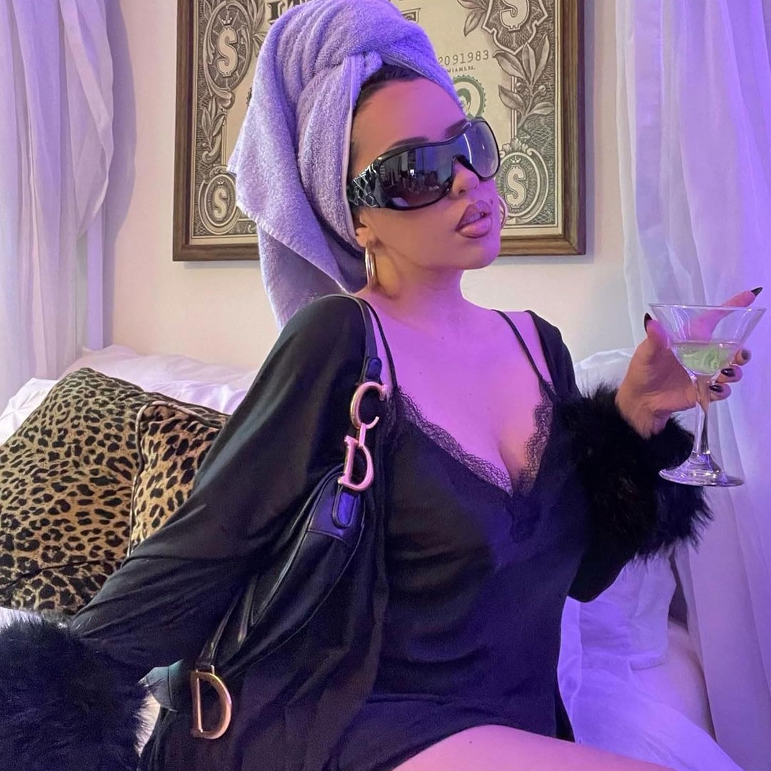 BOTEN Trendy Oversized Sunglasses For Women Men, Big Tinted Funky Wrap Around Sunglasses Apres Ski Shield Cool Shades - Image 2