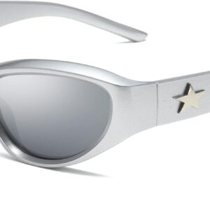 Cyxus Y2K Sunglasses Wrap Around Futuristic Sunglasses Women Men Swift Oval Fashion Sport Shades Trendy Sun Glasses 1084