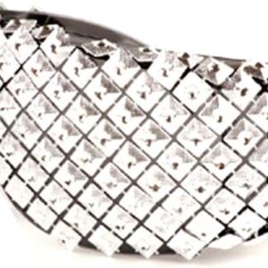 Diamond Shinning Effect- Punk Rocker Large Shield Spike Fashion Novelty Party Dance Sunglasses