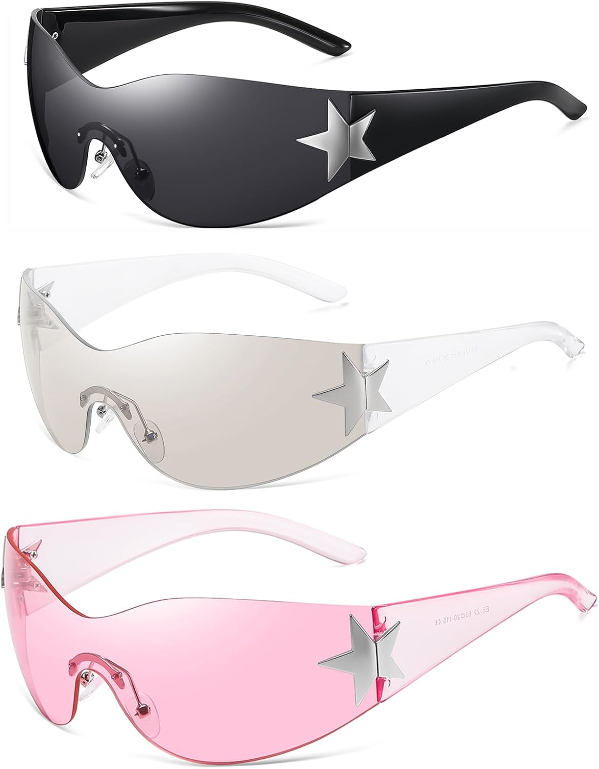 Eiuizah Y2k Sunglasses for Women Men Shield Wrap Around Fashion Sunglasses Trendy Oversized Frameless Sun Glasses - Image 14