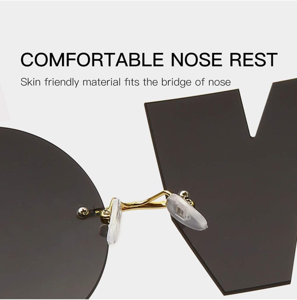 ENTHYI Letter NO Party Rimless Irregular Design Sunglasses For Men\/Women UV400 Streetwear Eyewears - Image 4