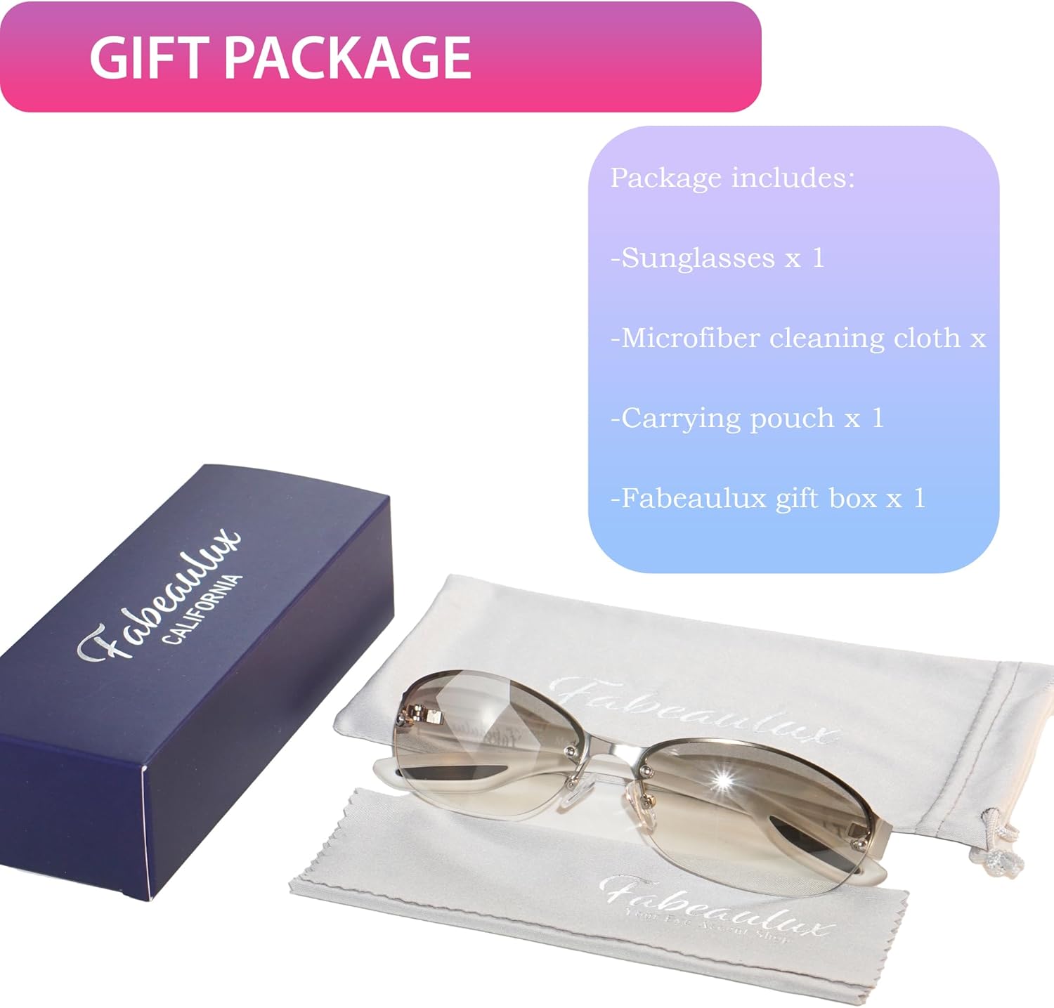 FBL Semi-Rimless Clear Smoke Tinted Eyeglasses Wrap Sunglasses A216 - Image 5