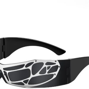 FEISEDY 80s Futuristic Cyclops Cyber Visor Sunglasses Men Women Punk Style Cosplay B4184
