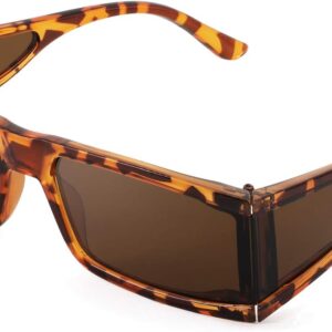 FEISEDY Cool Futuristic Rectangular Sunglasses Cyber Men Women Punk Style Cosplay Sun Glasses B2739