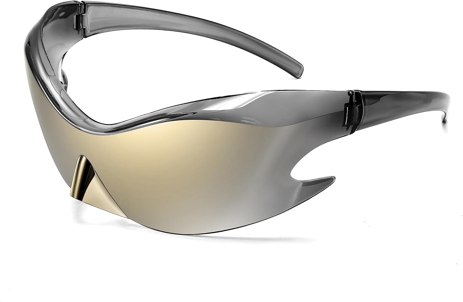 FEISEDY Futuristic Sunglasses, Fashion Alien Y2K Wrap Around for Women Men B4135 - Image 12