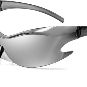 FEISEDY Futuristic Sunglasses, Fashion Alien Y2K Wrap Around for Women Men B4135