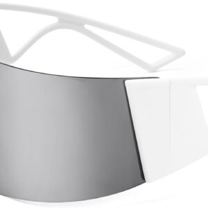FEISEDY Oversized Flat Top Futuristic Wrap Sunglasses One Piece Goggles for Women Men Fashion Shades B4054