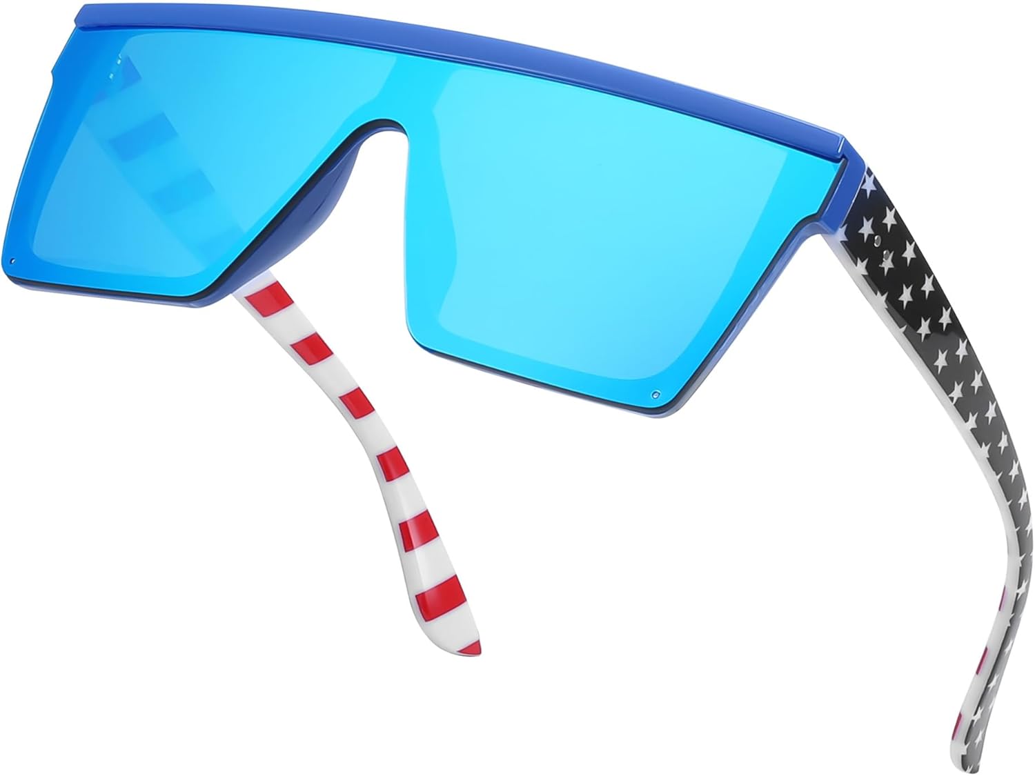 FEISEDY Oversized Sunglasses Mens Womens Flat Top Square Trendy Visor Shades UV400 B2470 - Image 12