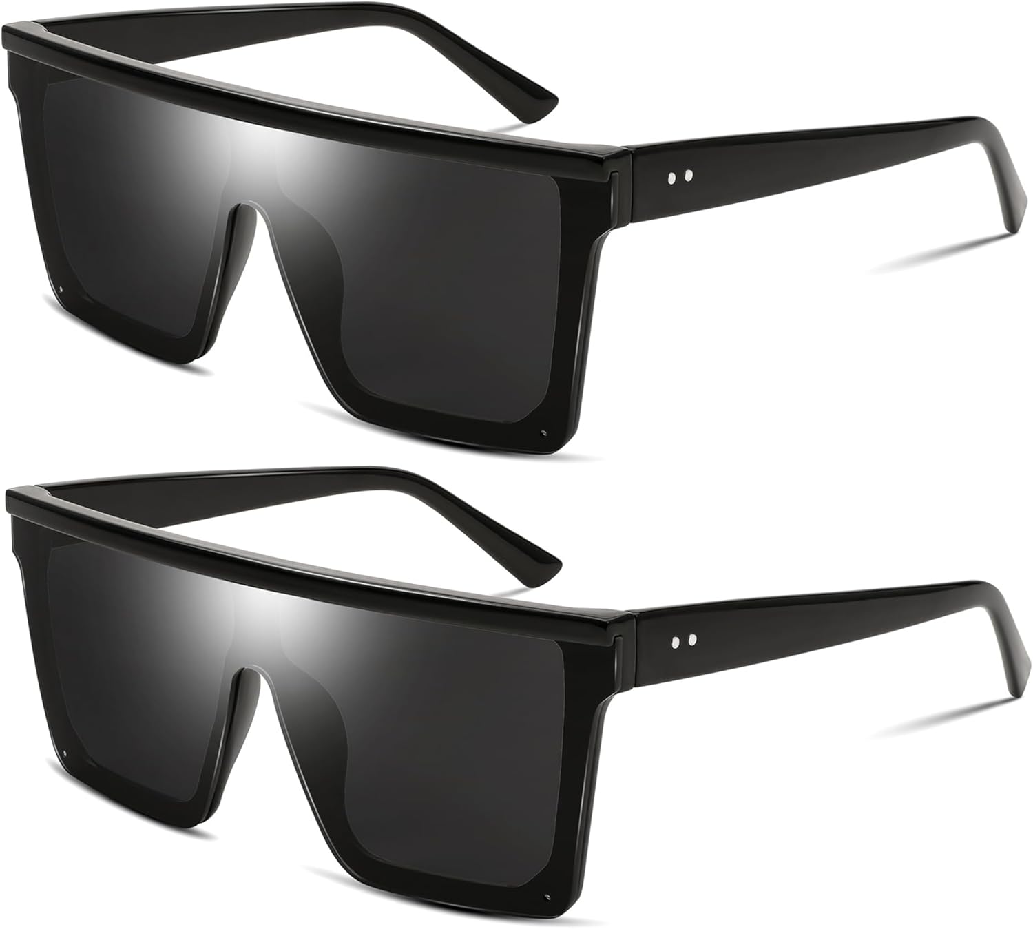 FEISEDY Oversized Sunglasses Mens Womens Flat Top Square Trendy Visor Shades UV400 B2470 - Image 19