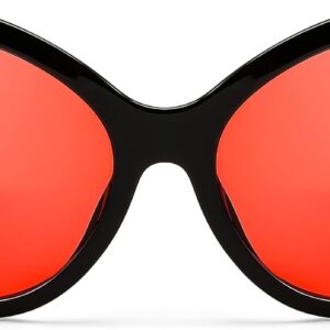 FEISEDY Oversized Trendy Sunglasses Classic Oval Wrap Around Stylish Big Frame Shade Women Glasses B2391