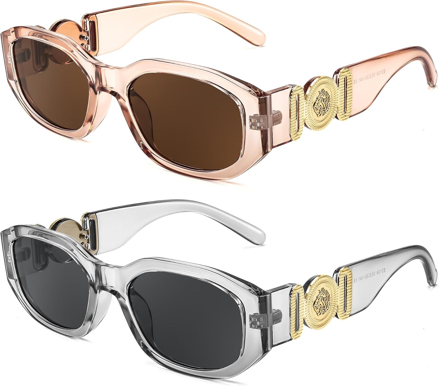 FEISEDY Retro Trendy Rectangle Sunglasses Women Men Vintage 90s Small Narrow Square Sunglasses B2322 - Image 12