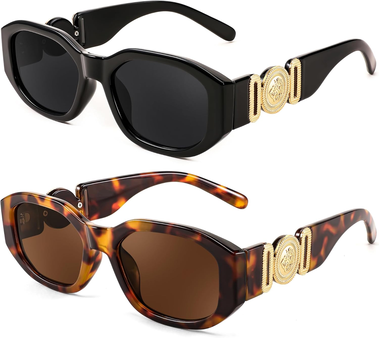 FEISEDY Retro Trendy Rectangle Sunglasses Women Men Vintage 90s Small Narrow Square Sunglasses B2322 - Image 11