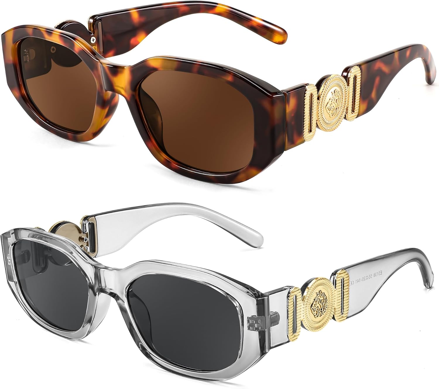 FEISEDY Retro Trendy Rectangle Sunglasses Women Men Vintage 90s Small Narrow Square Sunglasses B2322 - Image 10