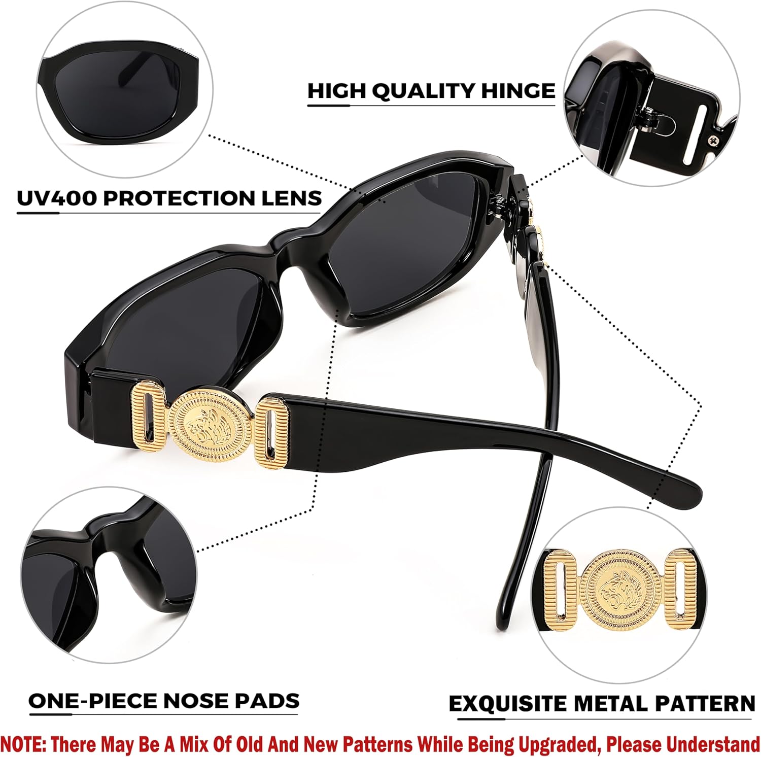 FEISEDY Retro Trendy Rectangle Sunglasses Women Men Vintage 90s Small Narrow Square Sunglasses B2322 - Image 5