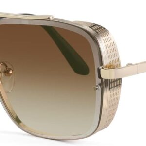 FEISEDY Sunglasses Mens Women Vintage Pilot Square Trendy Metal Steampunk Fishing Driving Sun Glasses B2894