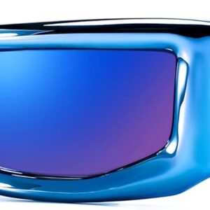 FEISEDY Trendy Cool Sunglasses For Women Men, Fashion Rectangle Thick Chunky Futuristic Glasses B9133