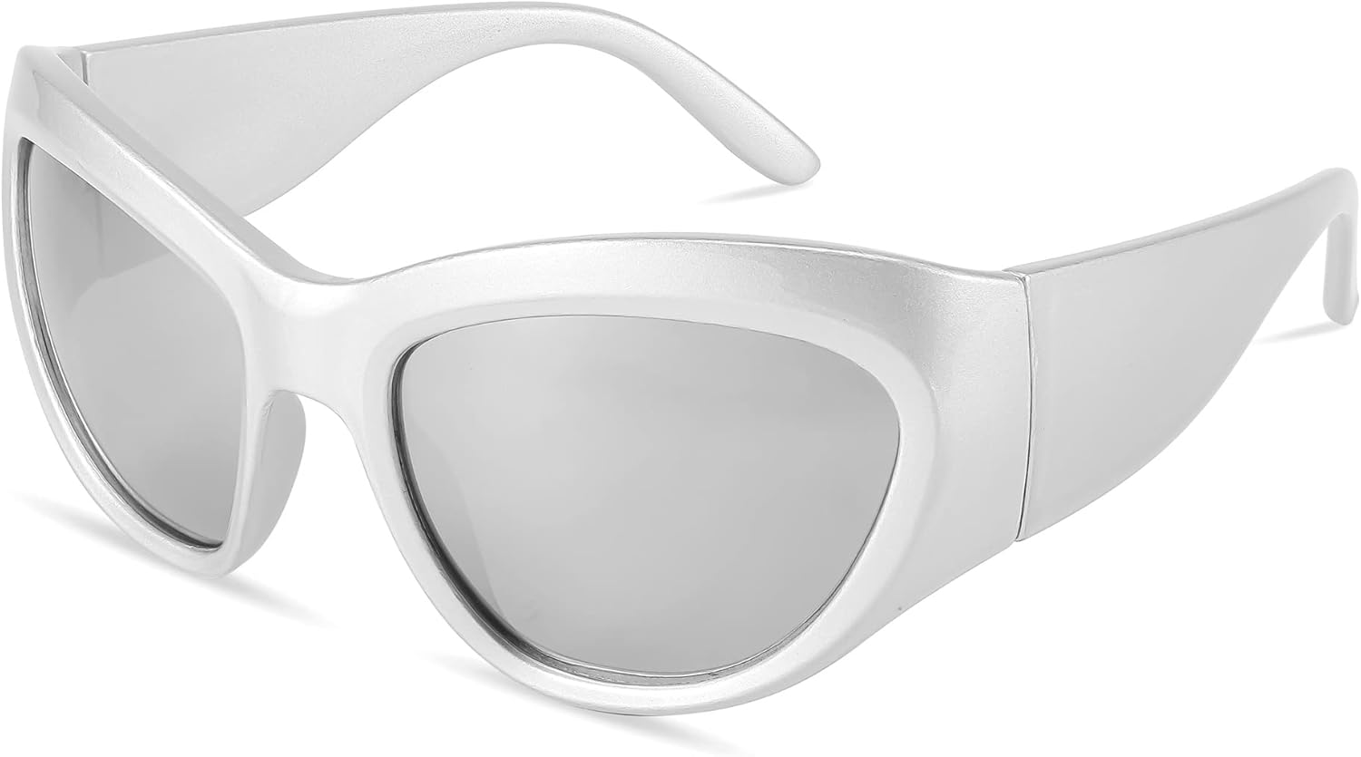 FEISEDY Trendy Y2k Sunglasses Women Men Oversized Shield Sunglasses Fashion Wrap Around Futuristic Glasses B2359