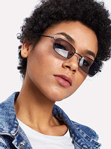 FEISEDY Vintage Small Rectangle Sunglasses Women Men Retro Trendy Square Metal Frame Sun Glasses B2295 - Image 5