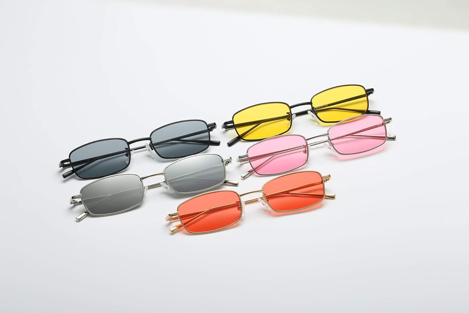 FEISEDY Vintage Small Rectangle Sunglasses Women Men Retro Trendy Square Metal Frame Sun Glasses B2295 - Image 7