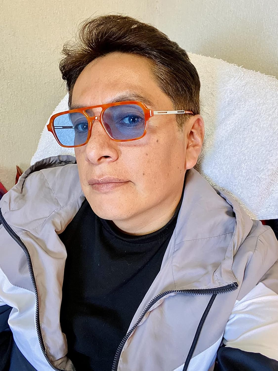 FEISEDY Vintage Square 70s Flat Aviator Sunglasses Women Men Metal Design Shades B2752 - Image 4