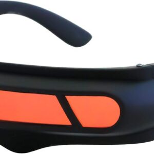 FLAWLESS EYEWEAR Futuristic Space Alien Costume Party Cyclops Shield Colored Mirror Mono Lens Wrap Sunglasses 147mm