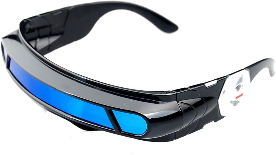 Futuristic Cyclops Monoblock Shield Mirrored Polarized Sunglasses UV400
