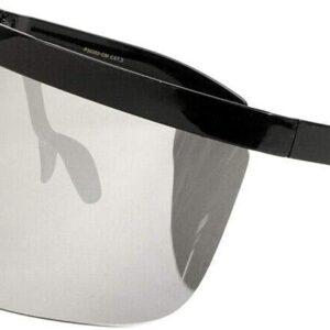 Half Rim Flat Top Oversized XXL Mono Shield Futuristic Wrap Face Visor Sunglasses