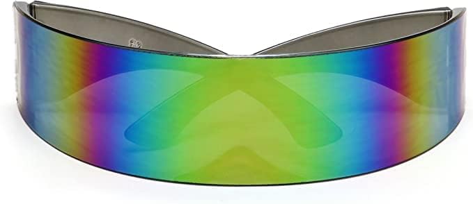 In Touch With Style Futuristic Shield Sunglasses Monoblock Cyclops 100% UV400