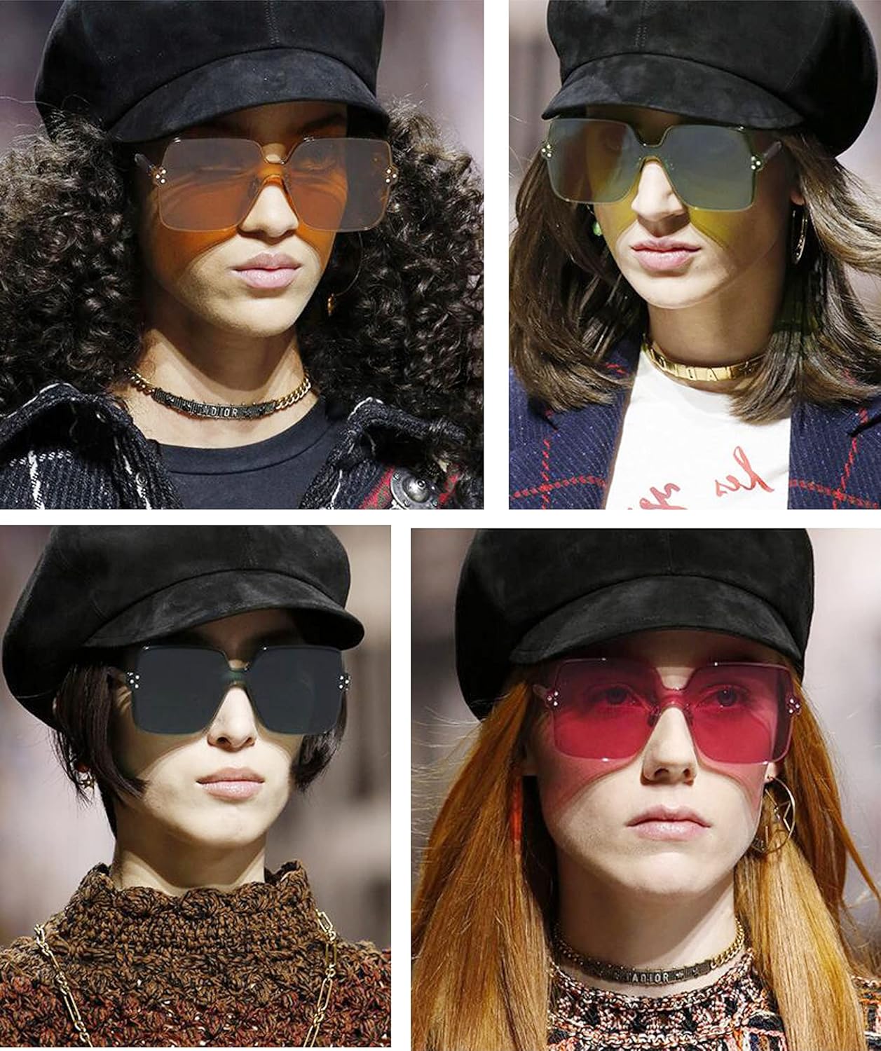 J&L Glasses Fashion Rimless One Piece Clear Lens Color Candy Sunglasses 1888 - Image 4