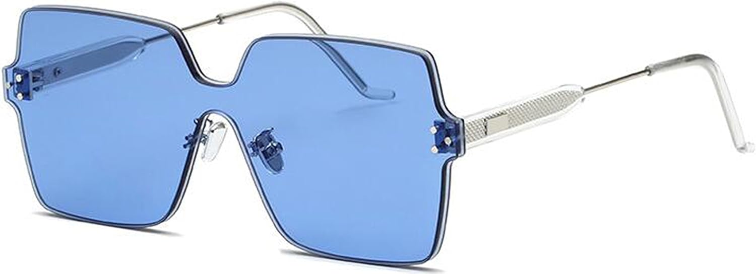 J&L Glasses Fashion Rimless One Piece Clear Lens Color Candy Sunglasses 1888 - Image 7