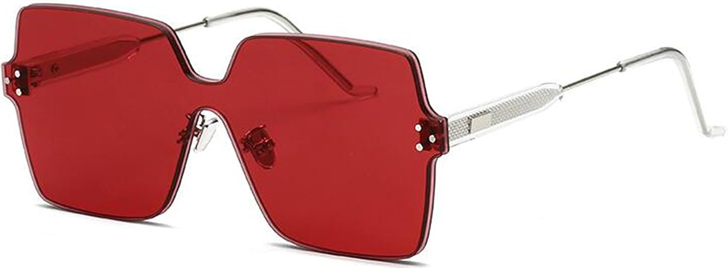 J&L Glasses Fashion Rimless One Piece Clear Lens Color Candy Sunglasses 1888 - Image 8