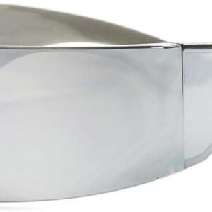 KISS Back to Future Inspired Costume Sci-Fi Futuristic Wrap Visor Sun Glasses, Chrome/Silver, Medium