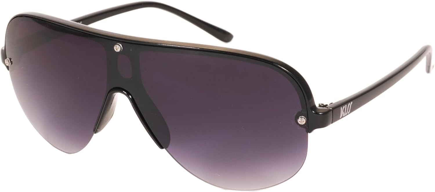 KISS SCARFACE Sunglasses Men Women \u2013 Wraparound Shield Design \u2013 Lightweight Frame with Screw Details \u2013 Sporty & Casual Looks