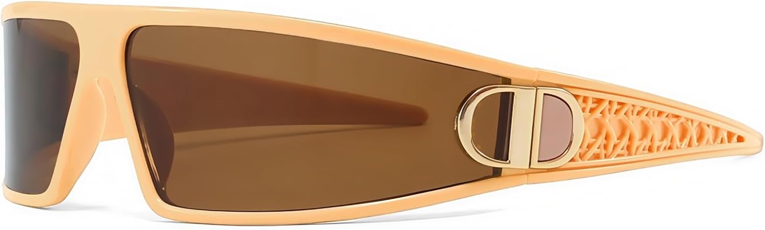 KUKASEN Y2K Sunglasses for Women and Men, Oversized Wrap Around Headband, UV400 Futuristic Visor Shades for Running, Cycling - Image 7