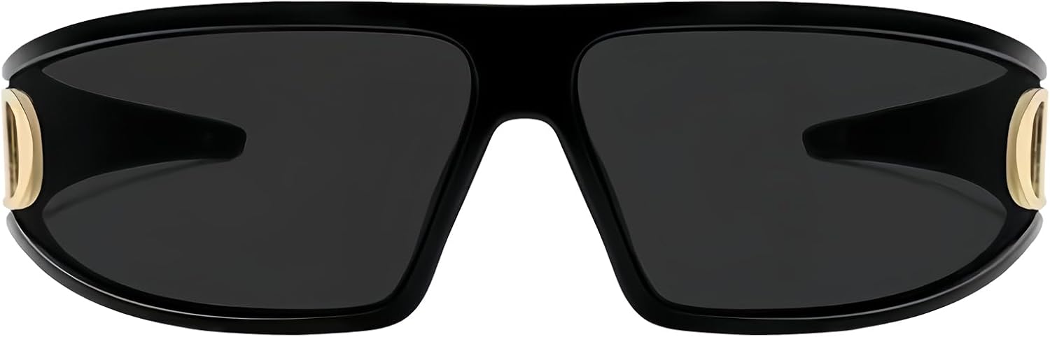 KUKASEN Y2K Sunglasses for Women and Men, Oversized Wrap Around Headband, UV400 Futuristic Visor Shades for Running, Cycling - Image 2