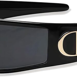 KUKASEN Y2K Sunglasses for Women and Men, Oversized Wrap Around Headband, UV400 Futuristic Visor Shades for Running, Cycling